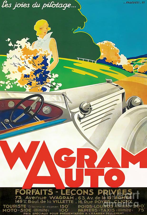 Robert Falcucci - Wagram Auto, 1931 Painting by Magical Vintage - Fine ...