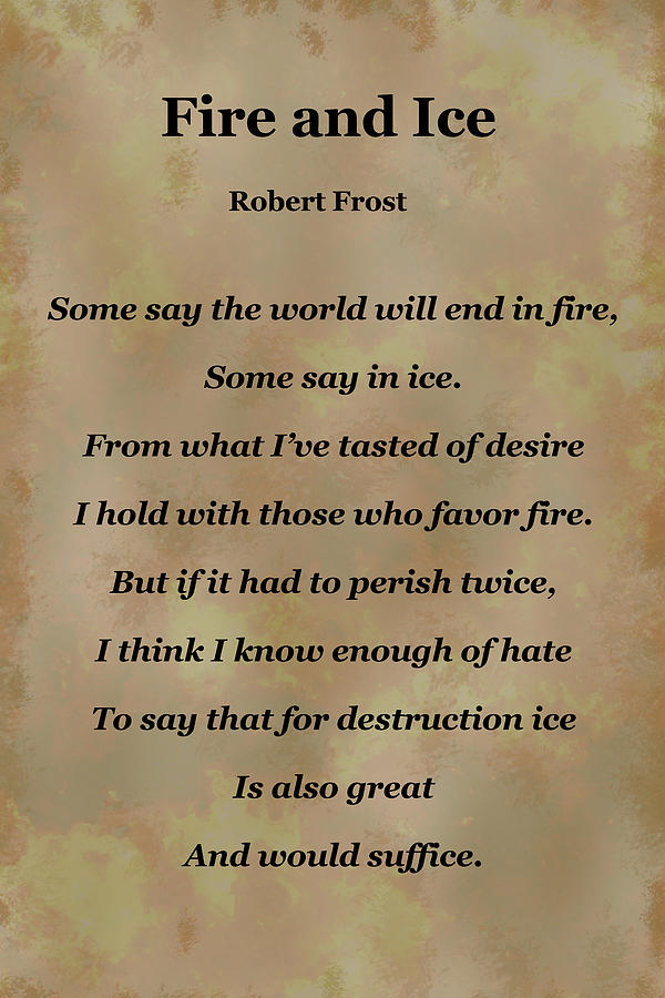 Robert Frost Fire And Ice Mixed Media By Brad Chambers   Robert Frost Fire And Ice Brad Chambers 