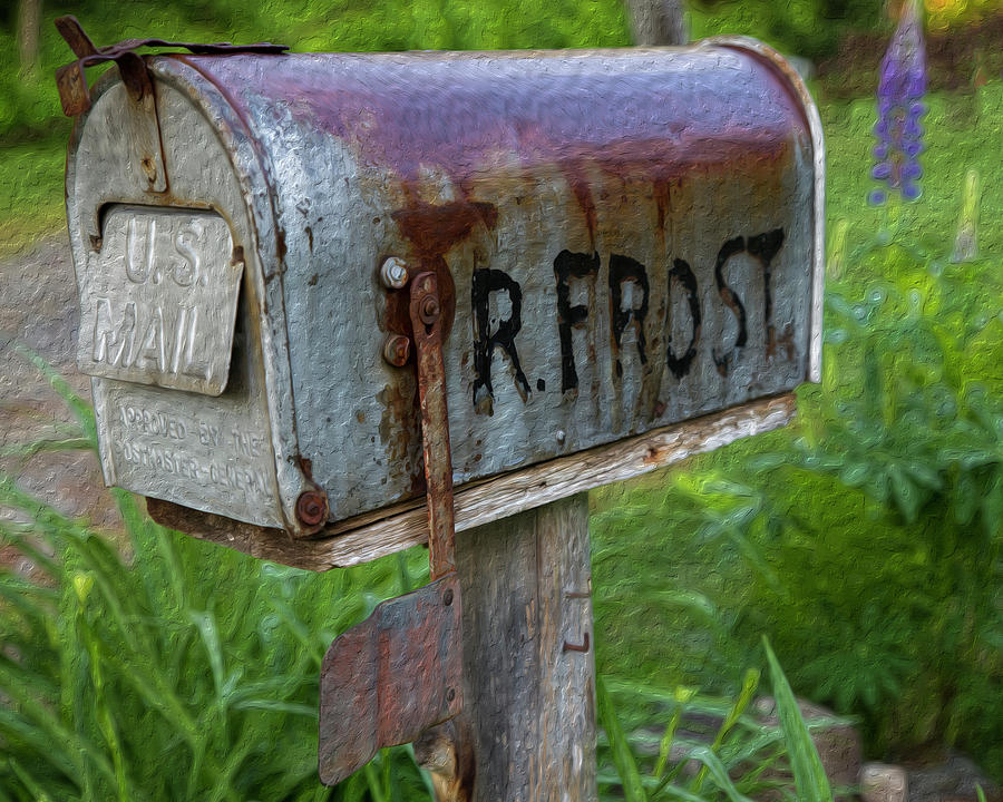 Robert Frost Mailbox Photograph by White Mountain Images