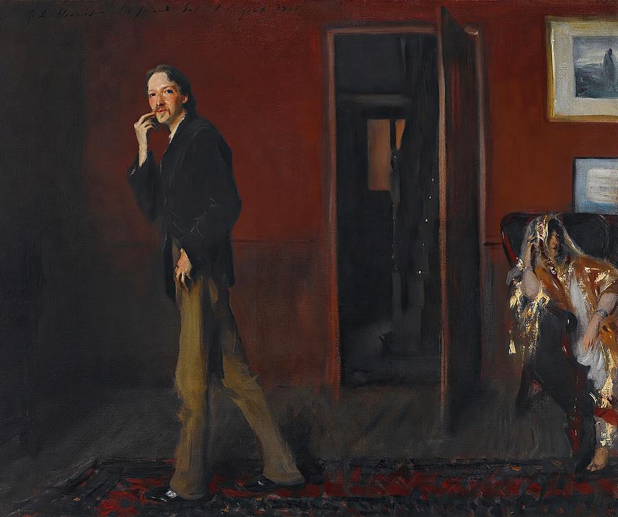 Robert Louis Stevenson and Mother Painting by John Singer Sargent ...