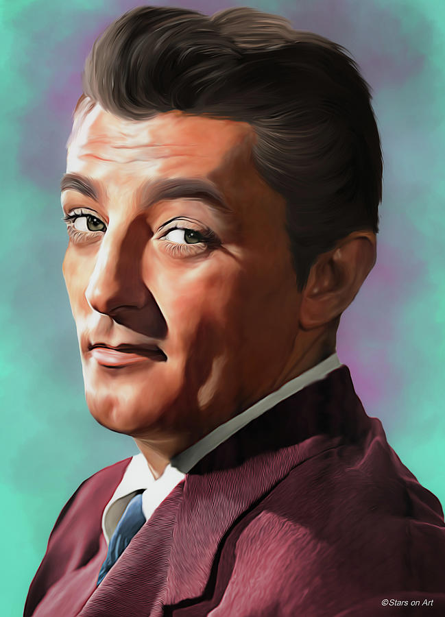 Robert Mitchum painting 2 -b1 Painting by Movie World Posters