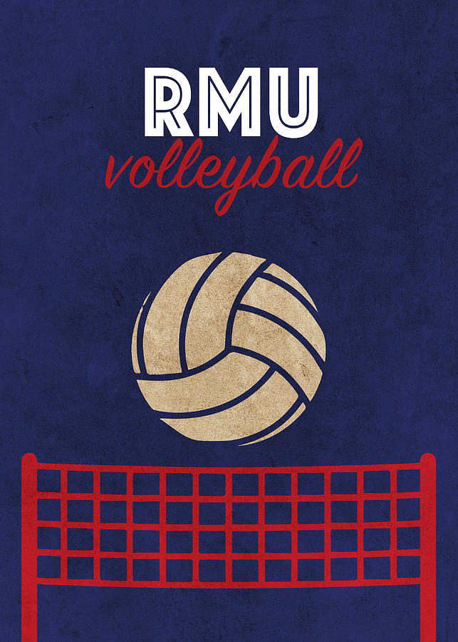 Robert Morris University Volleyball Team Vintage Sports Poster Mixed ...