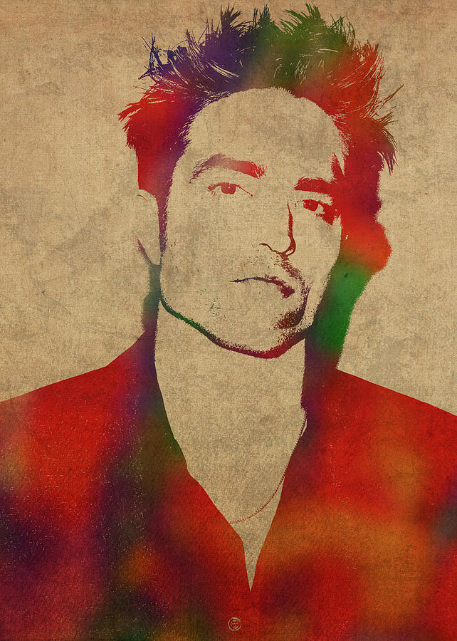 Robert Pattinson Mixed Media - Robert Pattinson Watercolor Portrait by Design Turnpike