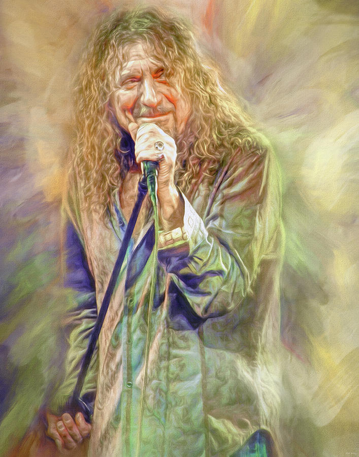 Robert Plant Zep Mixed Media by Mal Bray