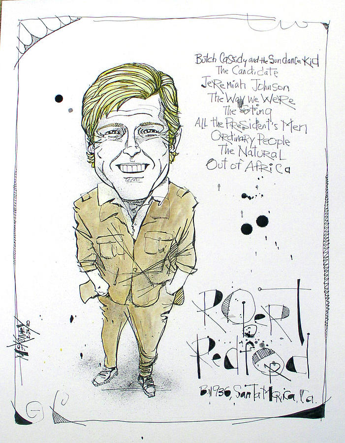 Robert Redford Drawing by Phil Mckenney