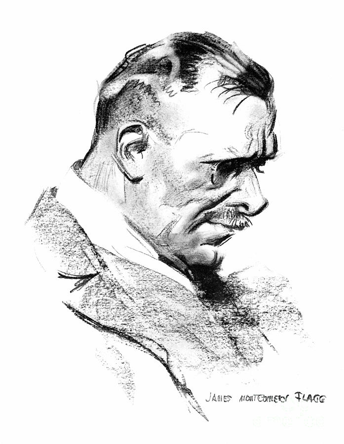 Robert William Chambers Drawing by James Montgomery Flagg
