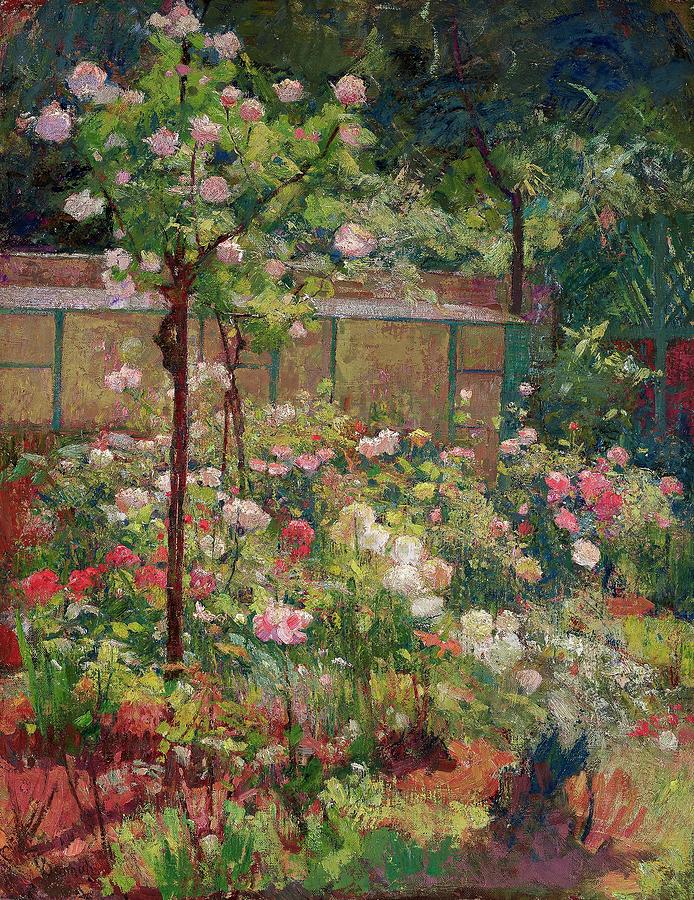 ROBERT WILLIAM VONNOH 1858-1933 Garden in Bloom Painting by Arpina Shop ...