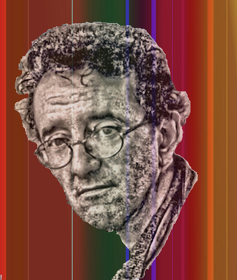 Roberto Bolano Digital Art by Asok Mukhopadhyay