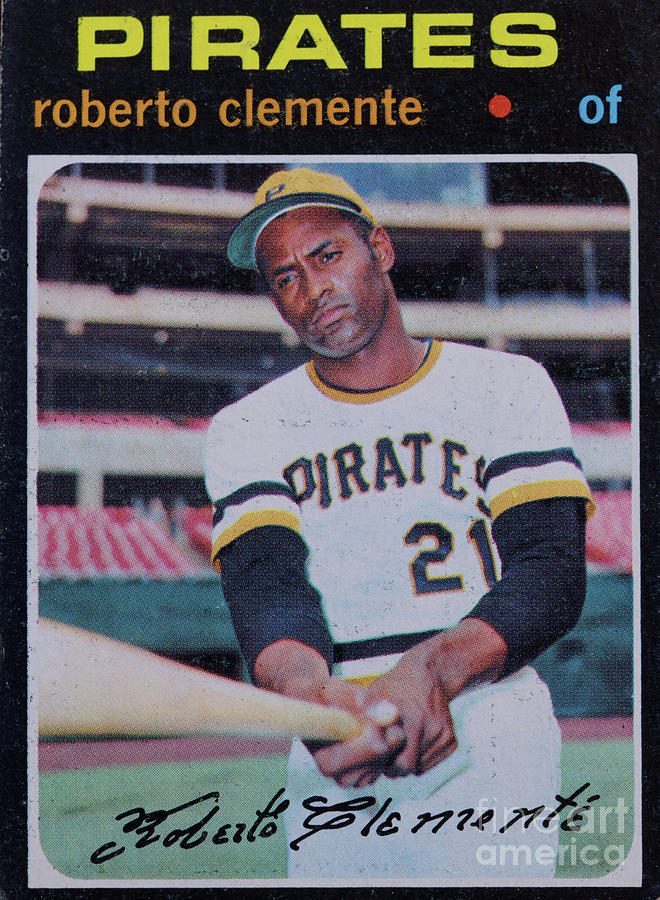 Roberto Clemente 1971 Topps #630 Baseball Card Photograph by Randy Steele