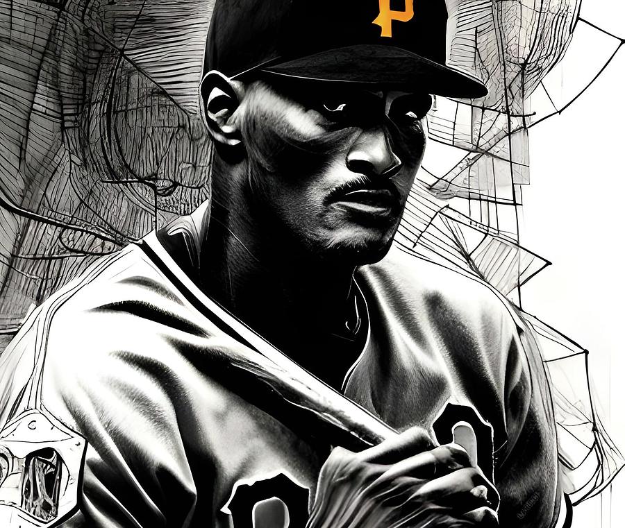 Roberto Clemente  Digital Art by Fred Larucci