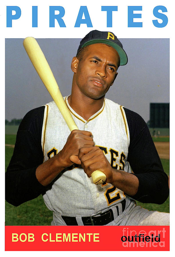 Roberto Clemente, Pirates, outfield, baseball card Photograph by Thomas Pollart
