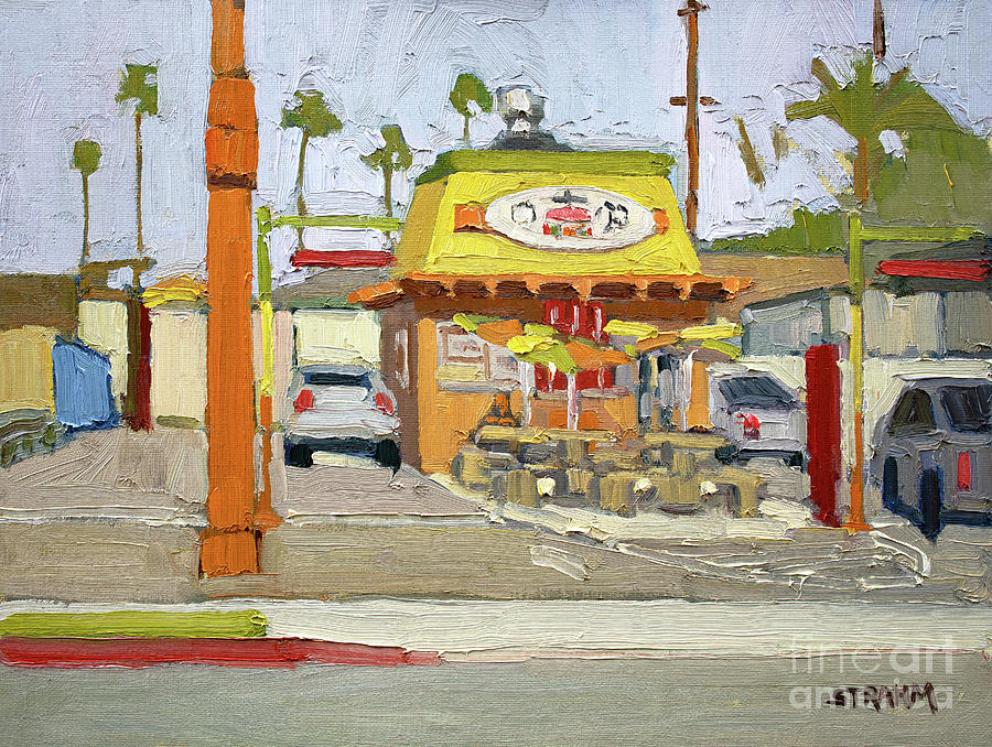 Robertos Taco Shop - Ocean Beach, San Diego, California Painting by Paul Strahm