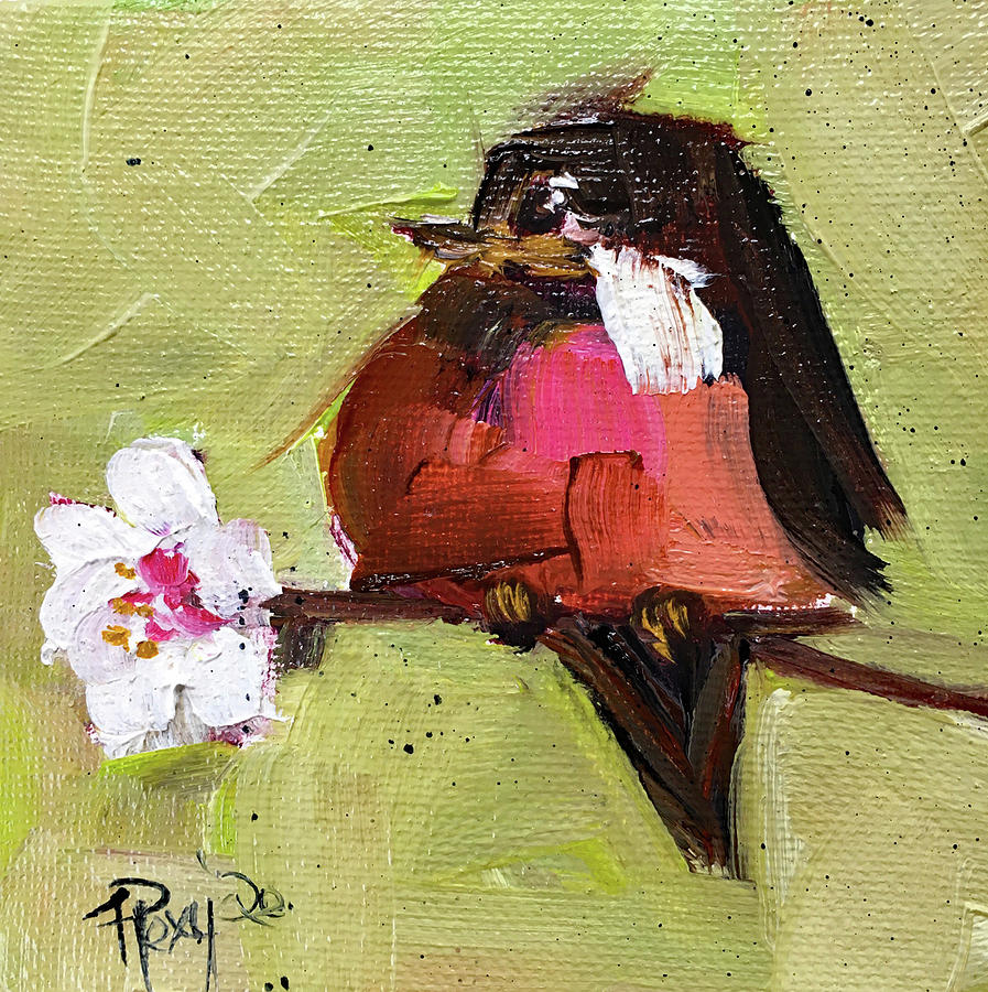 Robin 1 Painting by Roxy Rich