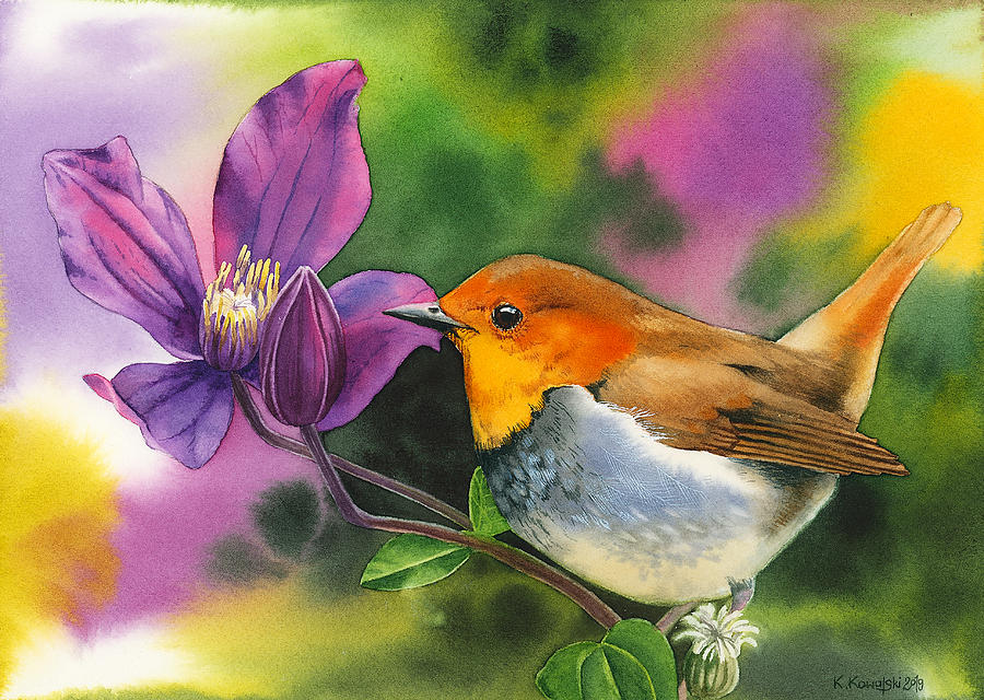 Robin Painting by Espero Art