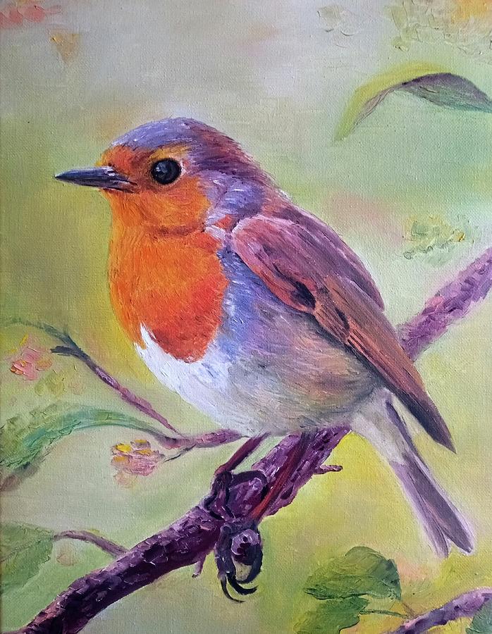 Robin Painting by Sophia Gaki Artworks