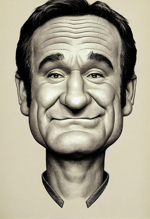 Robin Williams Caricature Digital Art by Billy Bateman - Fine Art America