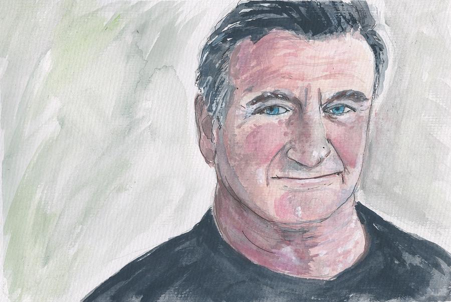 Robin Williams Painting by Eileen Backman