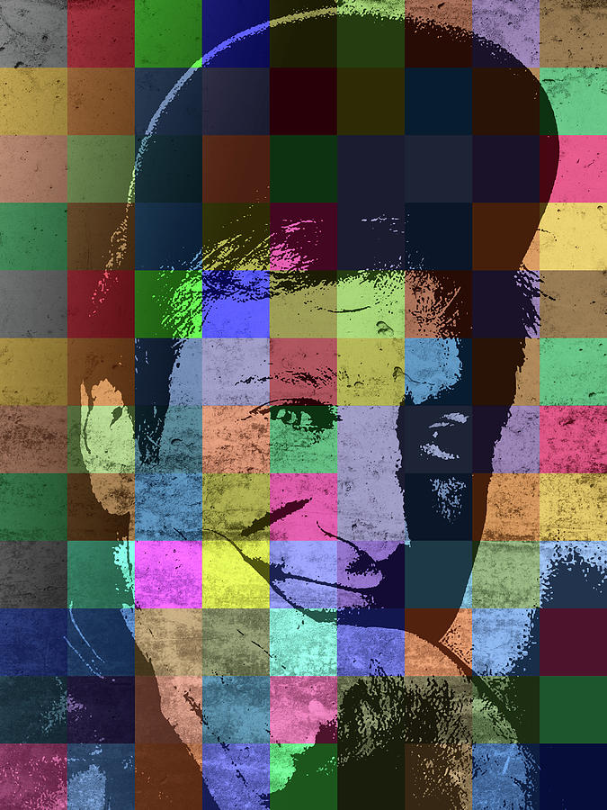Robin Williams Mixed Media - Robin Williams Patchwork Pop Art Portrait by Design Turnpike