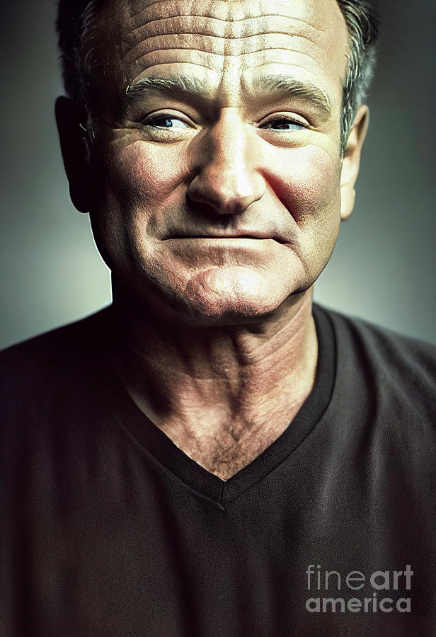 Robin Williams Portrait Digital Art By Billy Bateman Fine Art America