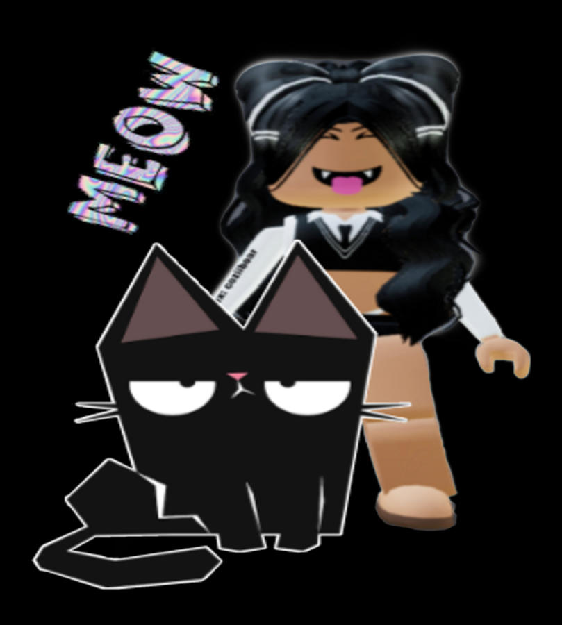 Roblox cat Digital Art by Gene Bradford