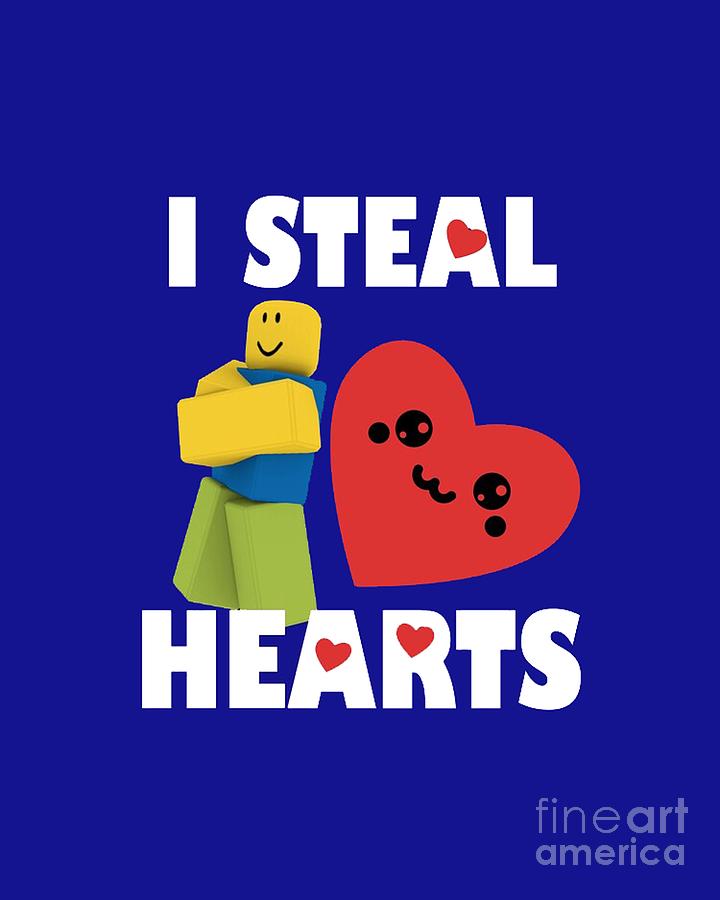 Valentines Day I Steal Hearts Roblox Noob Unisex T-Shirt - Teeruto