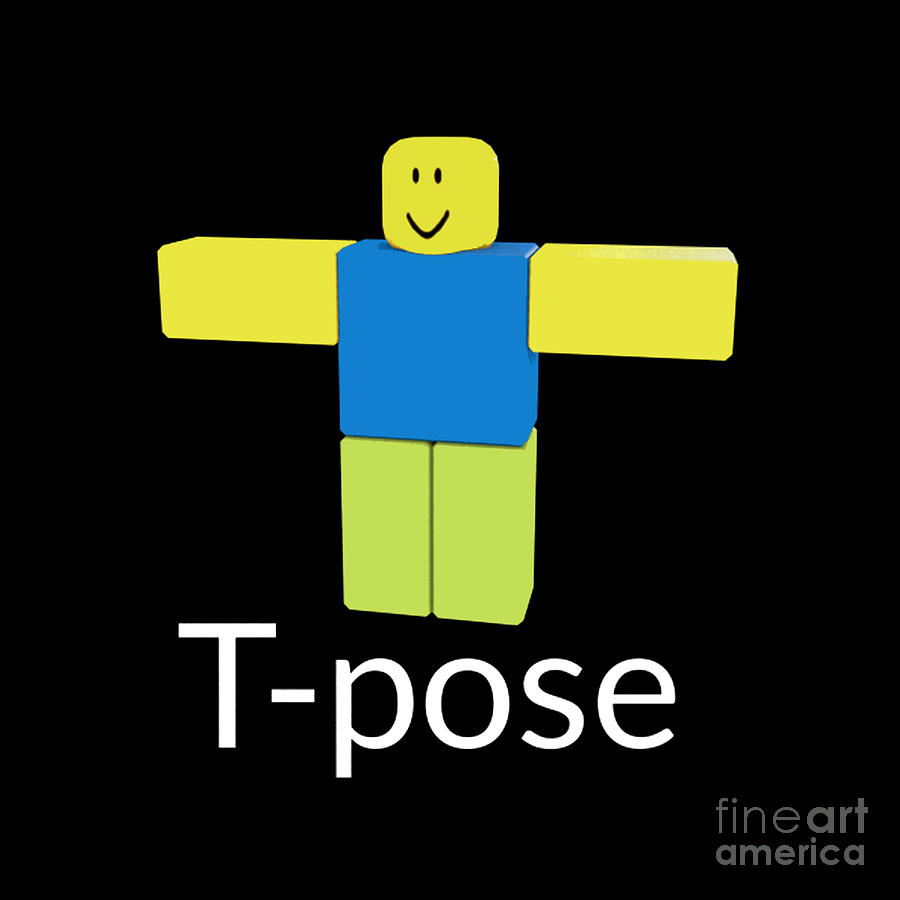 Roblox Noob T-Pose T-Shirt by Vacy Poligree - Pixels