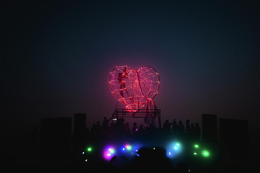 Festival Photograph - Robo Heart At Burning Man by Julius Thomas Festival Photograph - Robo Heart At Burning Man by Julius Thomas