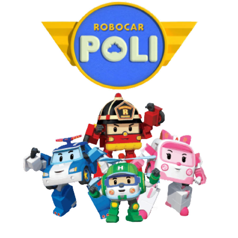 Robocar Poli Cartoon Kids Show Poster yellow Painting by Stewart Shaw ...