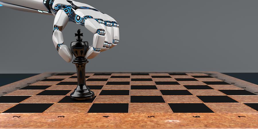 Robot Hand Chessboard Photograph by Style-photography
