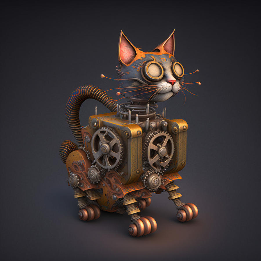 Robot Kitty Digital Art by Kailooma X TheDol - Fine Art America