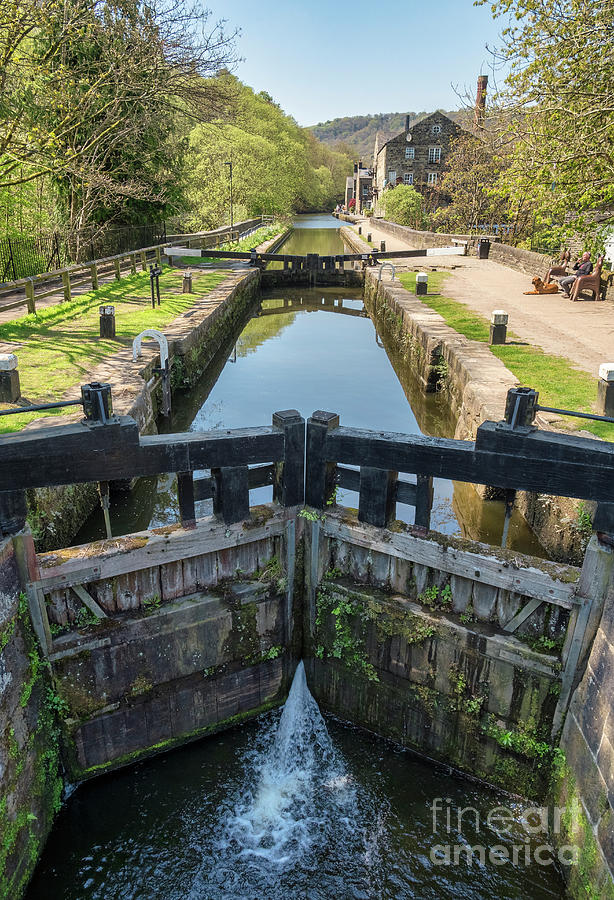 Rochdale Canal Lock at Hebden Bridge Photograph by Colin and Linda McKie