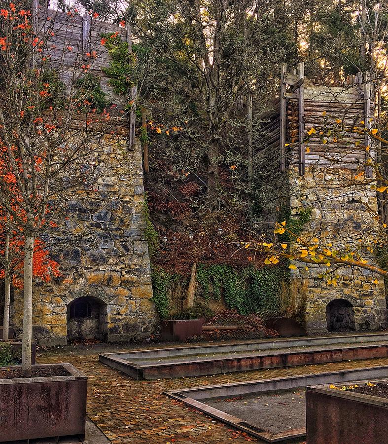 Bocce Ball Courts and Roche Harbor Lime Kilns Photograph by Jerry Abbott