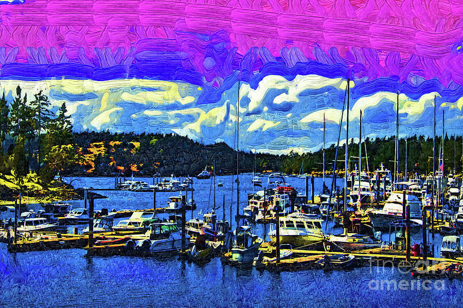 Roche Harbor Looking At Henry Island Digital Art by Kirt Tisdale