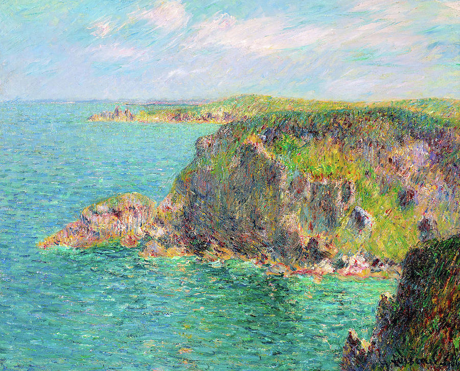 Rocher la Teignouse, Cap Frehel Painting by Gustave Loiseau | Fine Art ...