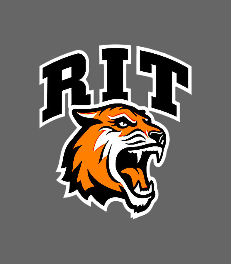 Rochester Institute Of Technology Rit Tiger Stacked Logo Digital Art by ...