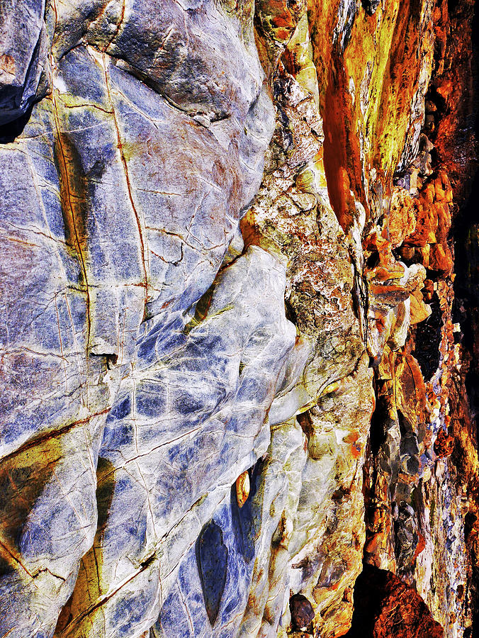 Rock Abstract of Trial Harbour  Photograph by Lexa Harpell