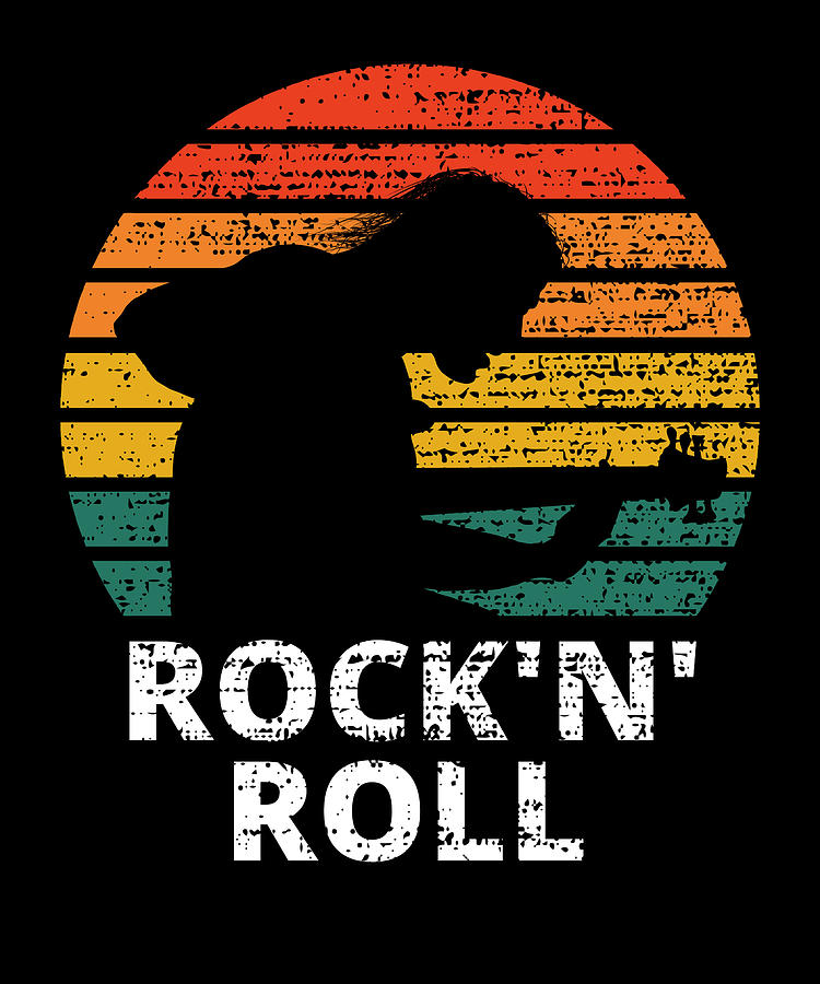 Rock And Roll Cool Vintage Rock N Roll Digital Art by Vintage and Words ...