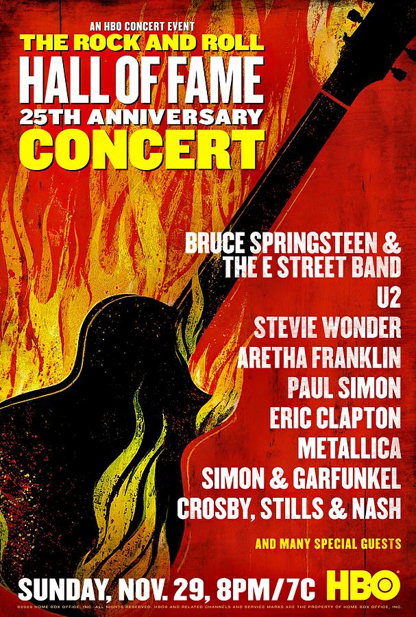 Paul Simon Digital Art - Rock and Roll Hall of Fame concert poster, 2009 by Movie World Posters