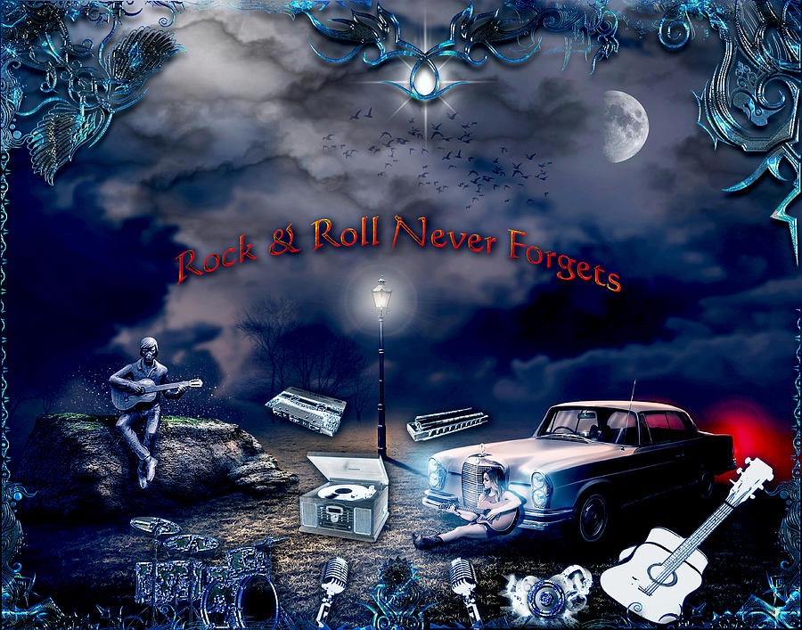 Rock And Roll Never Forgets Digital Art by Michael Damiani