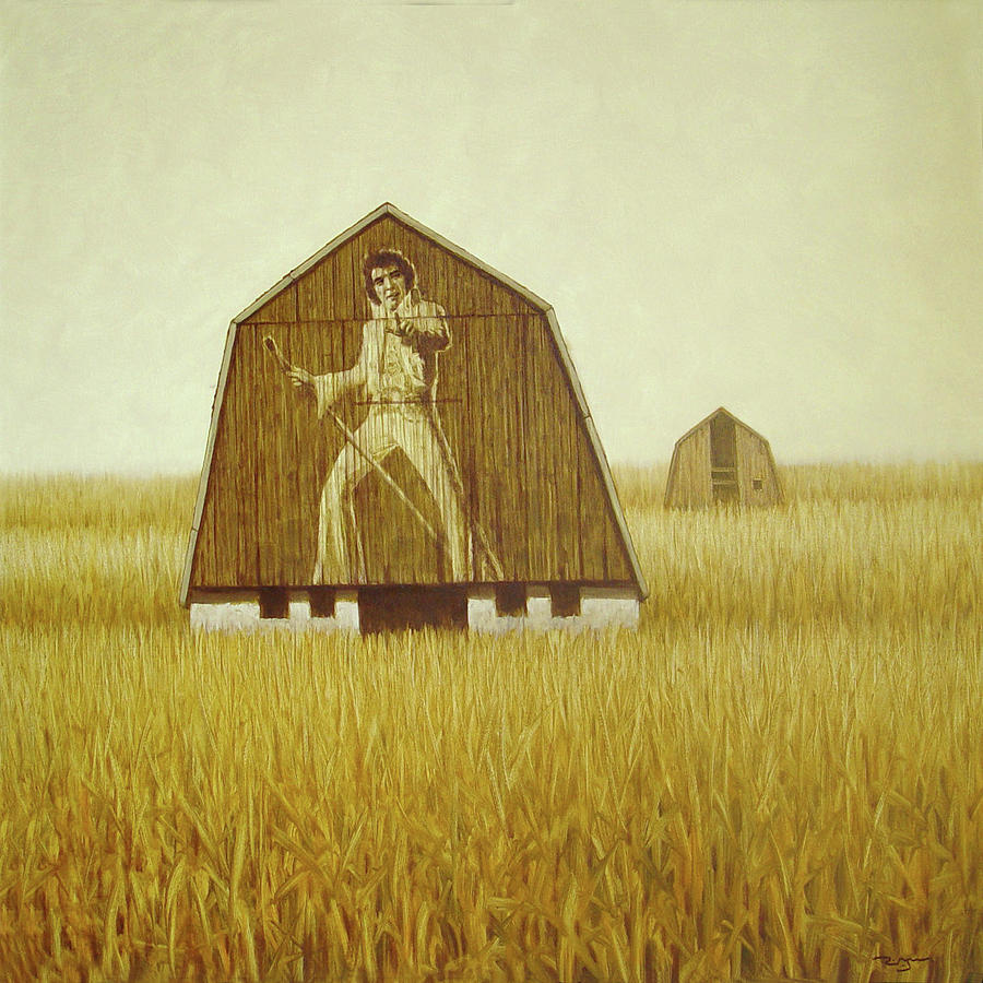 Rock and roll on the Cornfield Painting by Zusheng Yu