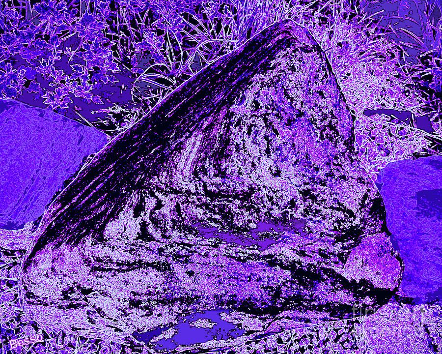 Rock Art Abstract NY Purple Digital Art by Mars Besso