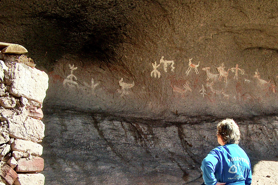 Rock Art in Cave Area of Tarahumara Natives in Copper Canyon, Mexico
