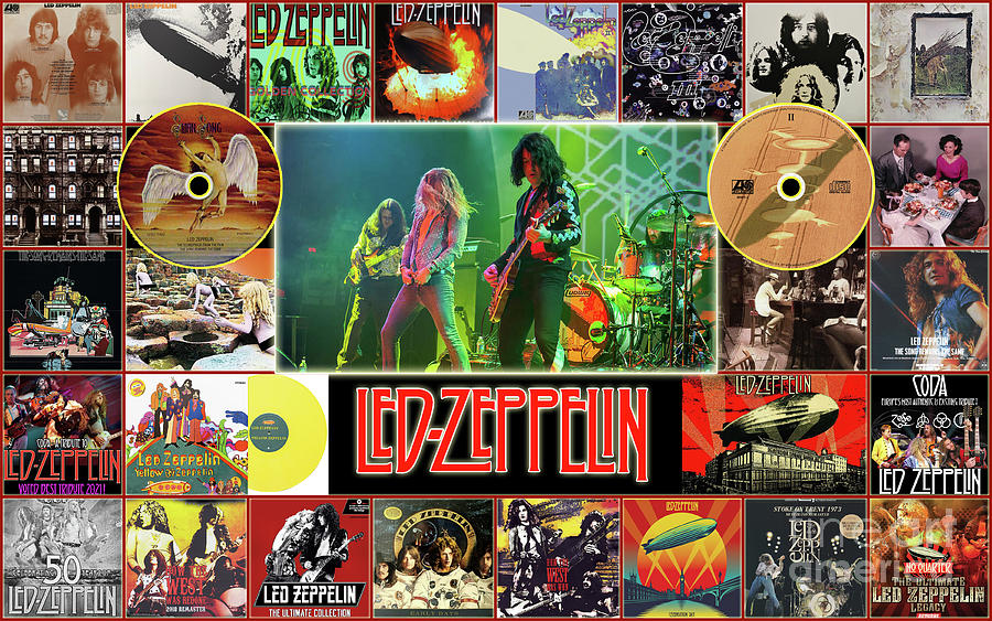 Led Zeppelin Pyrography - Rock Band Led Zeppelin by Scott Mendell