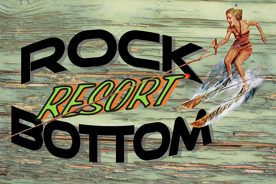 Rock Bottom Resort Logo 4 Painting by Ses
