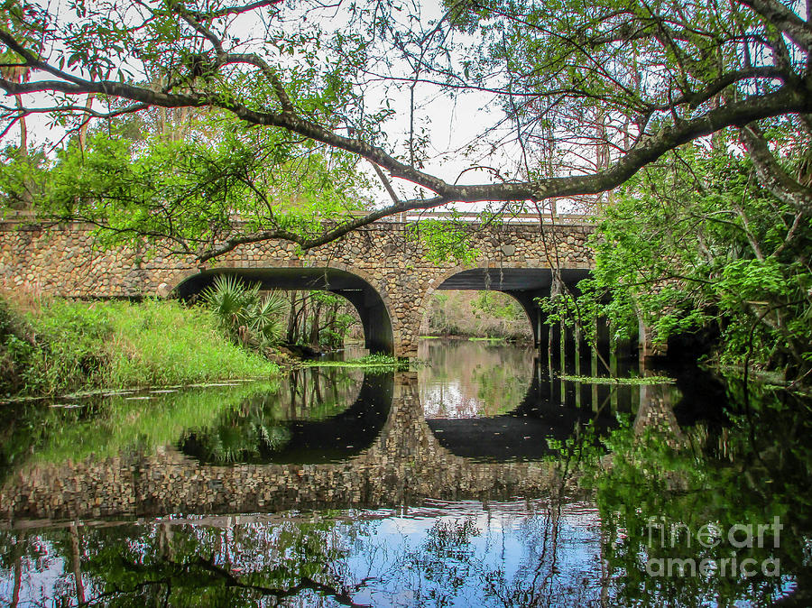 Rock Bridge Reflection Photograph by Tom Claud