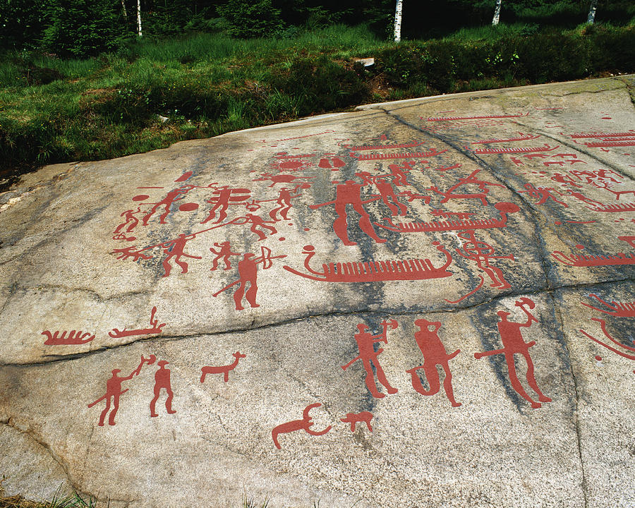 Rock carvings in Tanum, Sweden Photograph by Mixa