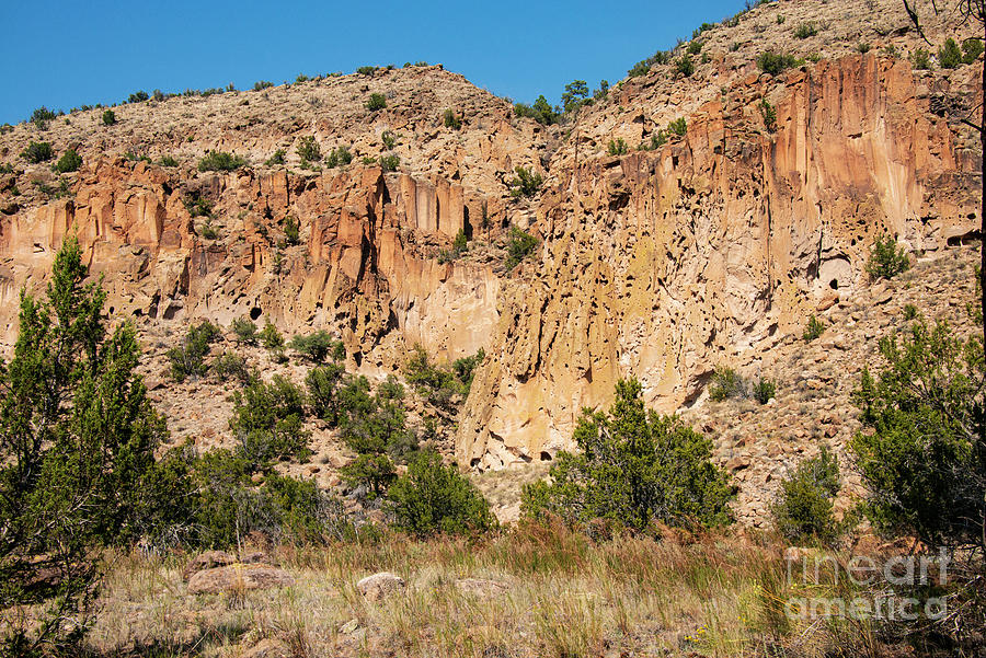 Rock Caves at Bandelier National Monument One Photograph by Bob Phillips