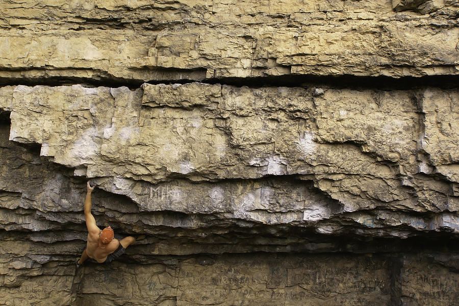Rock Climber Climbing Landscape Photograph by Amygdala_imagery