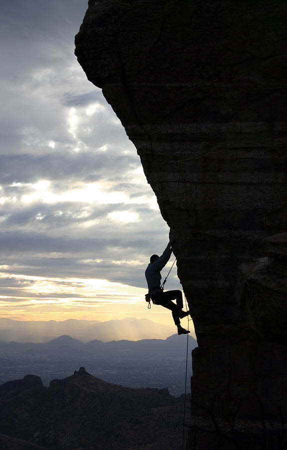 Rock Climber in Tucson Photograph by Mattabbe