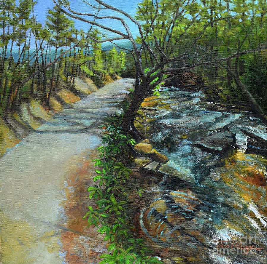 Rock Creek - Suches Painting by Jan Dappen
